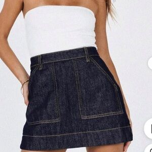 Reformation vintage on melrose Denim Mini Skirt!! One of w kind